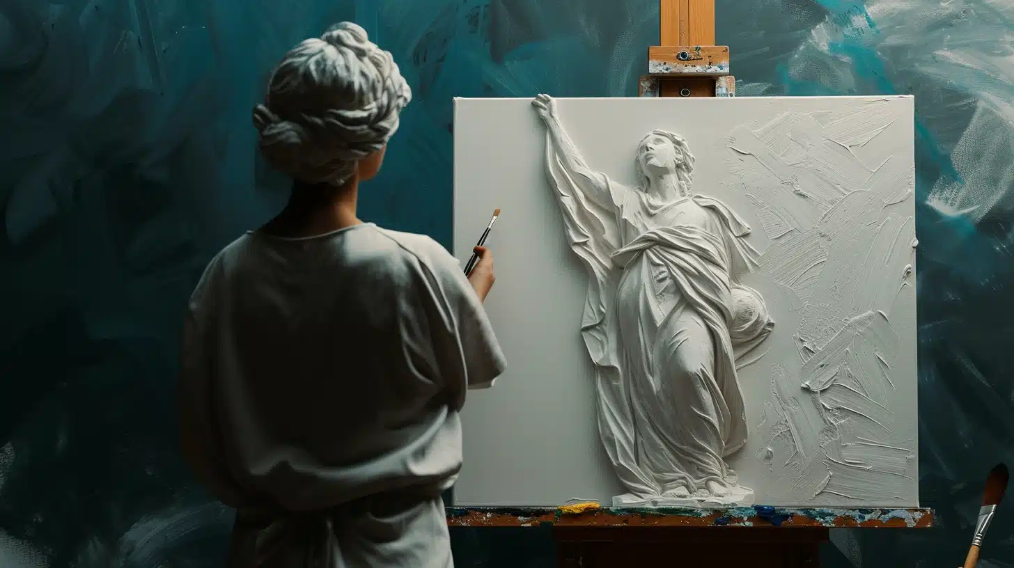 Hellenic statue head crafted by Lycia Creative Agency