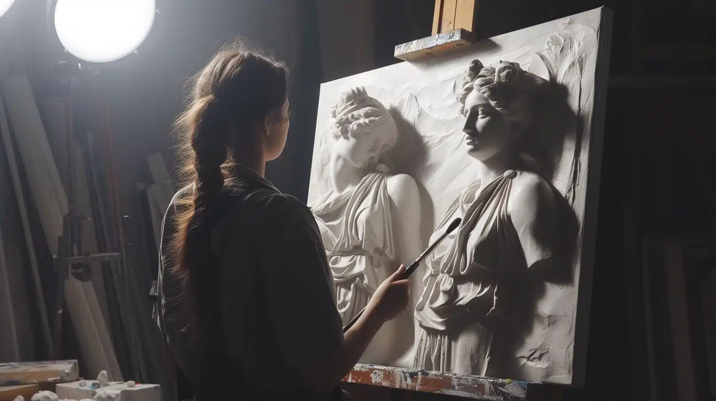 Hellenic statue head crafted by Lycia Creative Agency